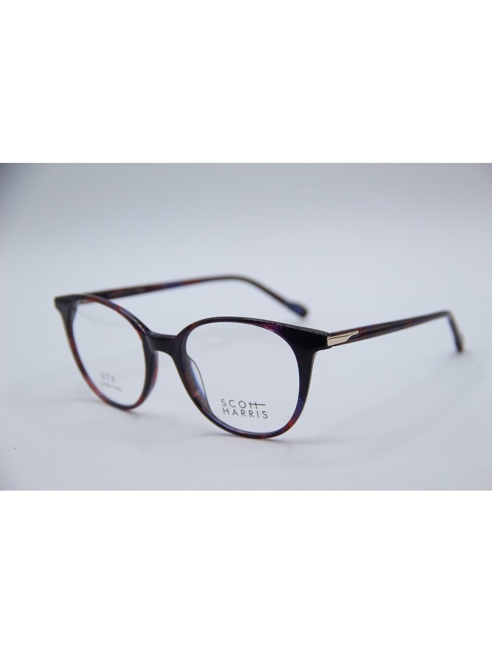 Scott Harris Sh-012 2 Havana Purple Authentic Eyeglasses 50-19-145